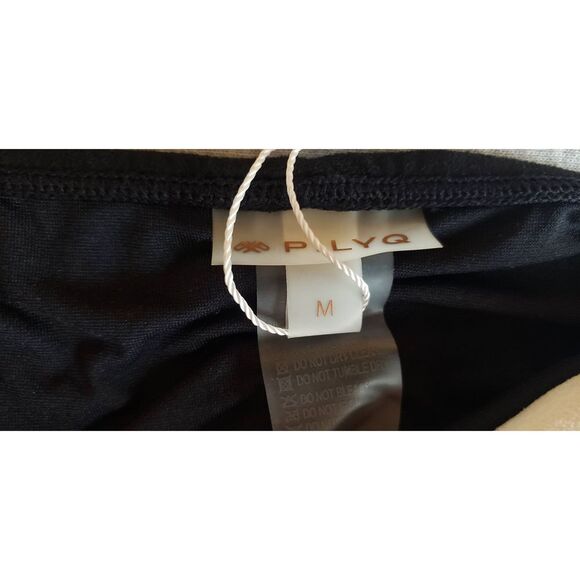 PILYQ SAHARA STITCHED BASIC FULL BLACK CREAM TAN BIKINI BOTTOM NWT - Picture 4 of 7